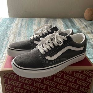 Old Skool Vans , gray 7.5 mens 9 womens